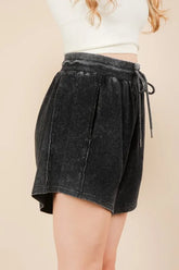 VERY J Mineral Washed Comfy Baggy Shorts OutfitFlow
